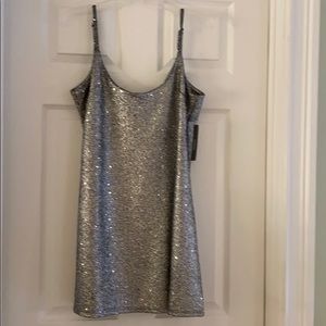 NWT Lulu’s silver dress